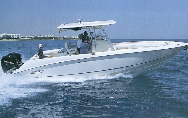 Boston-Whaler-320-Outrage-review-side-view-Boston-Whaler