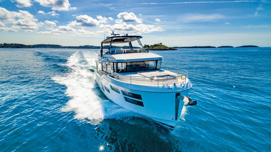 beneteau-grand-trawler-62-test-drive-review-bow-running-shot-credit-nicholas-claris