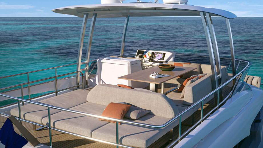 Prestige-M48-power-catamaran-first-look-exterior-flybridge
