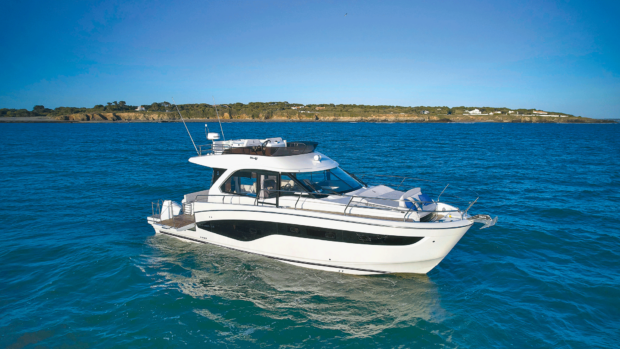 The Beneteau Antares 12 on the water