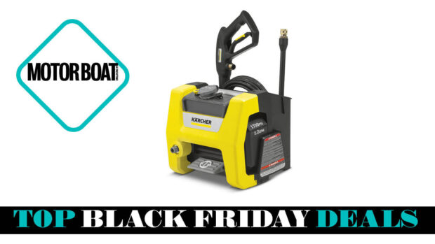 karcher k1700 cube pressure washer with motorboat and yachting black friday branding