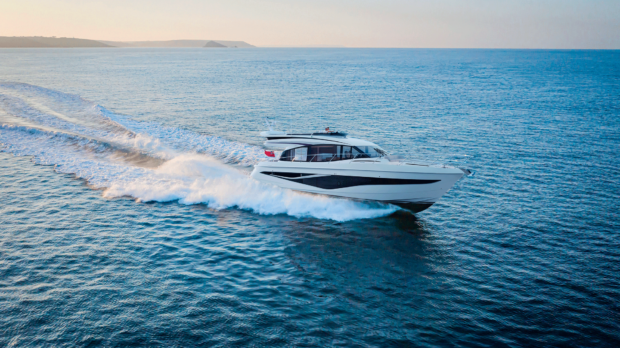 The Princess F58 in the water