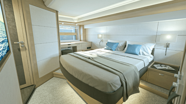 As a trawler yacht, light, space and headroom are very strong