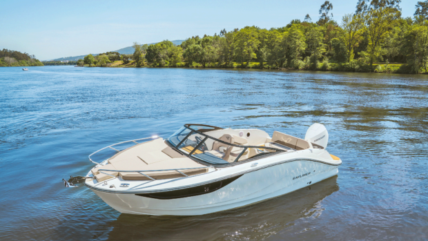 The Bayliner C21 in water