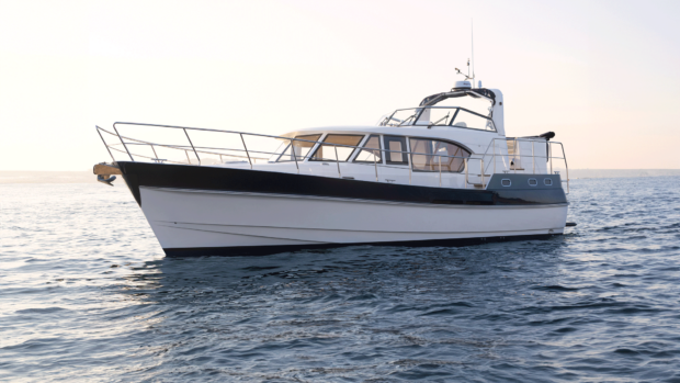 The Hardy 45 European in the water