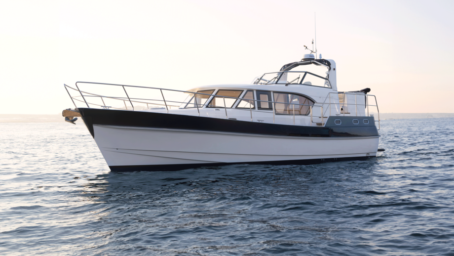 The Hardy 45 European in the water
