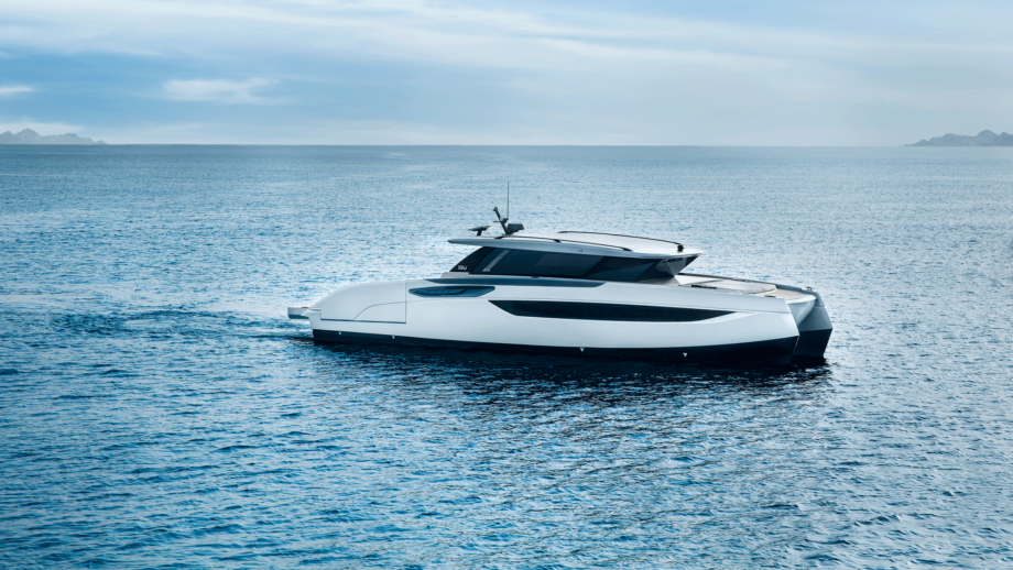 Render of the side profile of the Sunreef Ultima 55