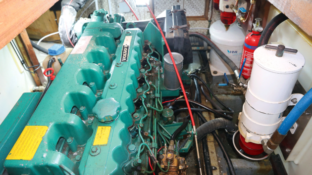Ross overhauled the Volvo Penta TAMD40 engine and repositioned the fuel filters 