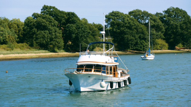 The mast was adapted from an old sailing dinghy rig