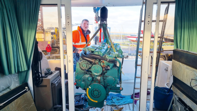All in a day’s work for Ronnie Downs and his mobile crane.