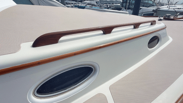 All the fittings were sanded back to bare wood and coated with multiple layers of varnish