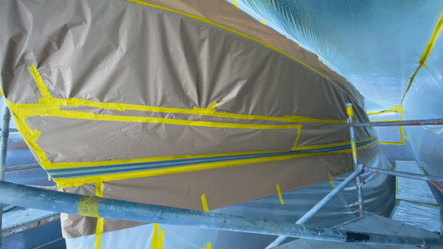 This was then filled and fared to leave a totally smooth painting surfaces