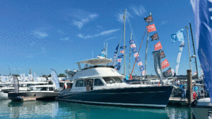 The Grand Banks 54 in the sun