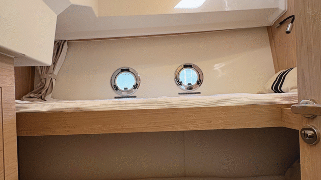 The second cabin takes the form of a storage-ready bunk room