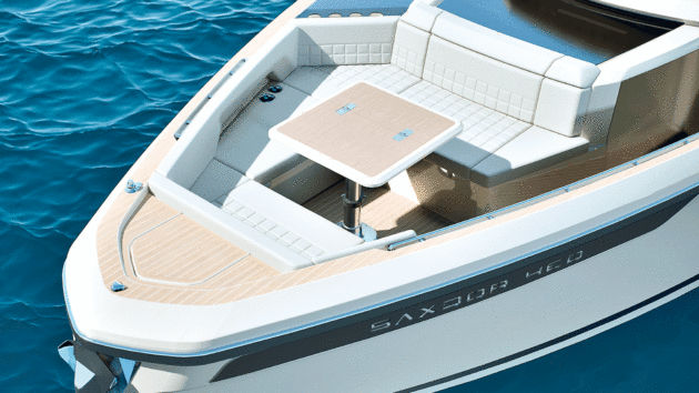 The convertible bow lounge is big, deep and safe