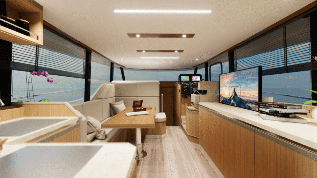 Steep trawler-style windows do good things for light and views