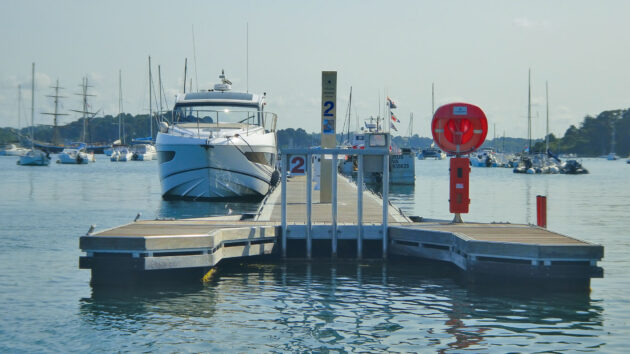 Safely berthed on a pontoon in Île aux Moines