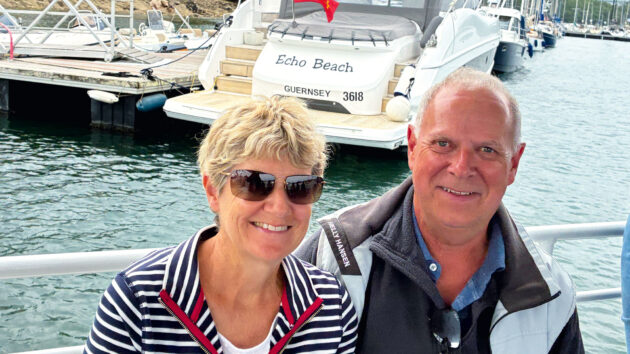 Colin and Linda with Echo Beach