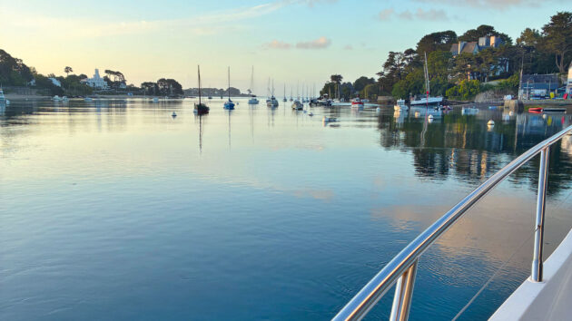 Aboard the Princess V50.