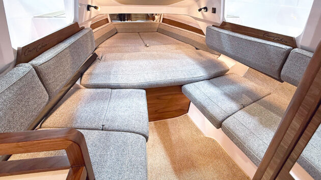 The 38’s uprated bow cabin gets a proper separate heads