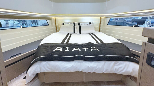 There is a midships double but the bow cabin is the one to pick