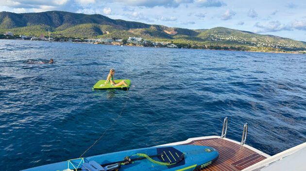 The boat came fully equipped with all the toys