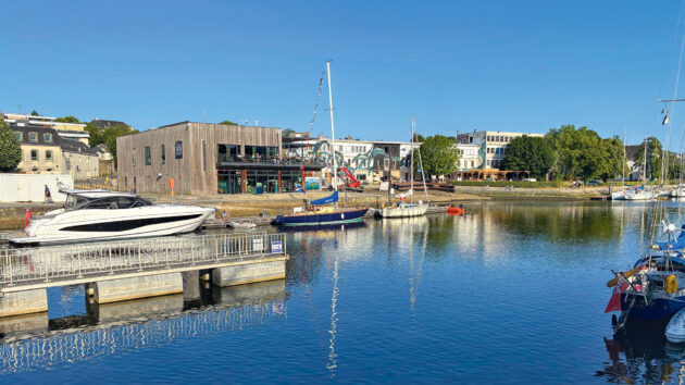 Moored by the Capitanerie in Vannes marina
