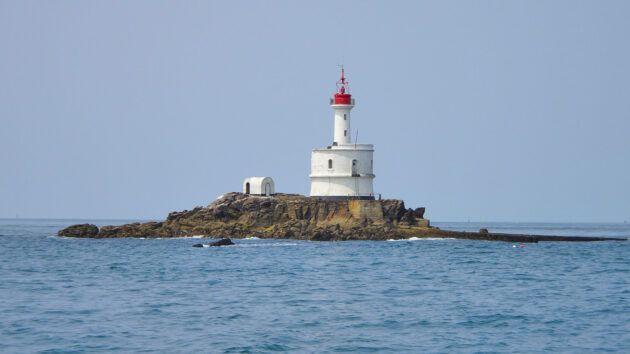 Teignouse lighthouse on the tip of the Quiberon peninsula