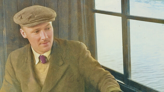 Hugh Poths (jnr) at the wheel of Malaya