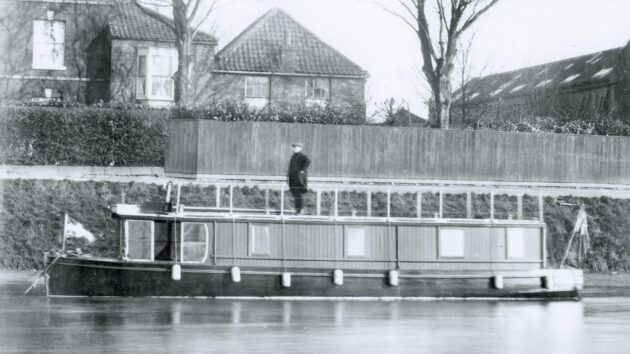 Moored on the river Witham in Boston circa 1930
