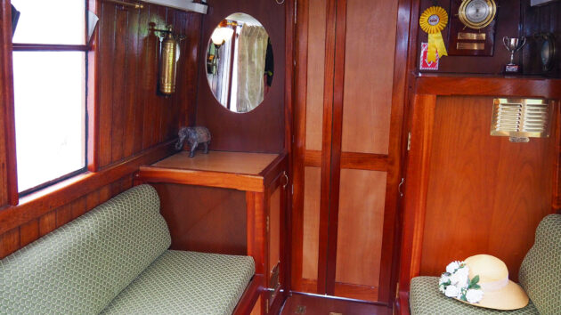 The helm gives few clues to its new power source