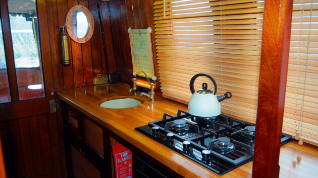 Galley mixes modern appliances with classic style