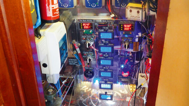 The new electrics panel