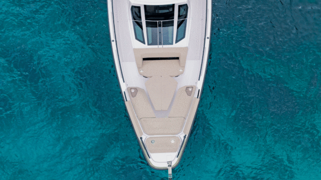 Aerial view of the bow