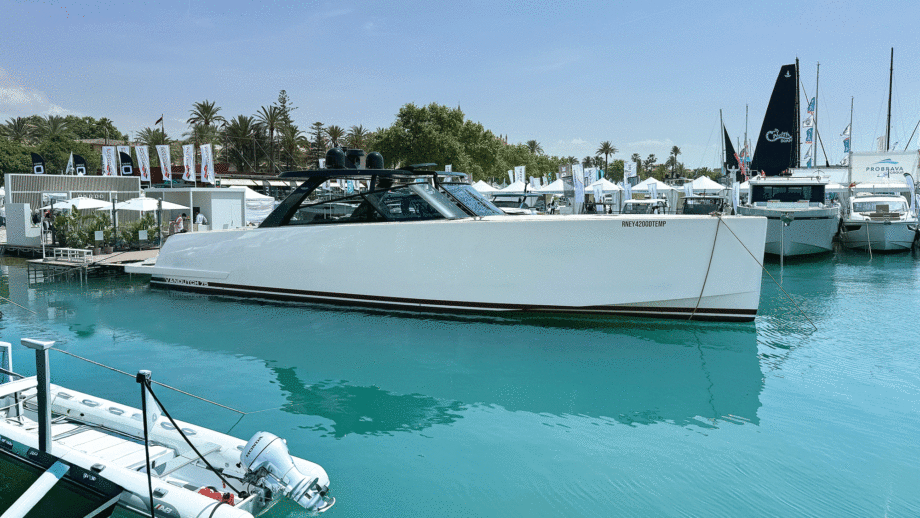 The boat in the water
