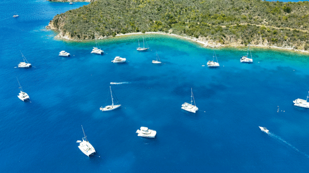 Crystal clear waters at Jost Van Dyke 