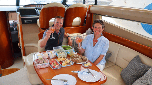  Lobster lunch on board is a highlight of the day