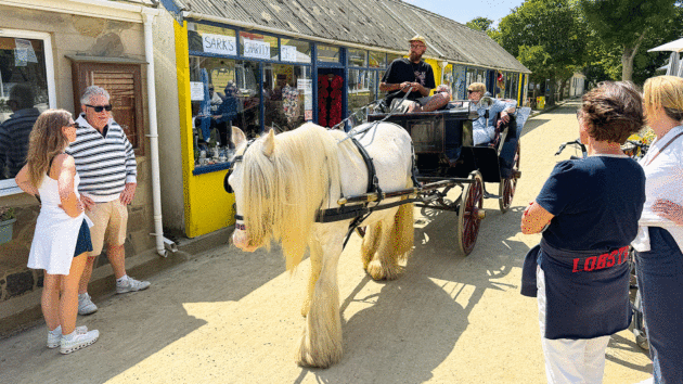 With  no cars on Sark, residents use other means