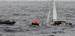 HMS Clyde rescues yacht in South Atlantic