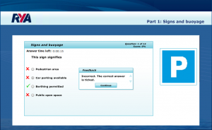 RYA practice CEVNI test