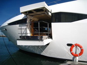 Sunseeker Predator 130 - Master bedroom balcony
