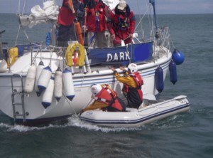 Lobster pot line entangled in yacht's stern gear