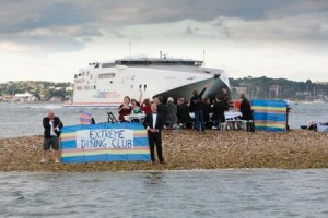 Extreme dining club poole harbour shingle bank soiree