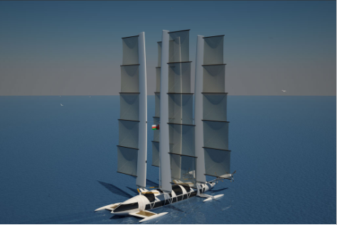 Flying yacht design by French designer Yelken Ocuri
