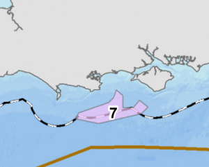 Round 3 offshore wind farm disputed zone 7 West Wight map
