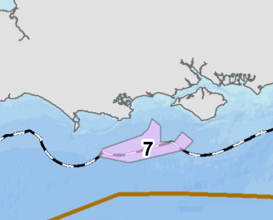 Round 3 offshore wind farm disputed zone 7 West Wight map