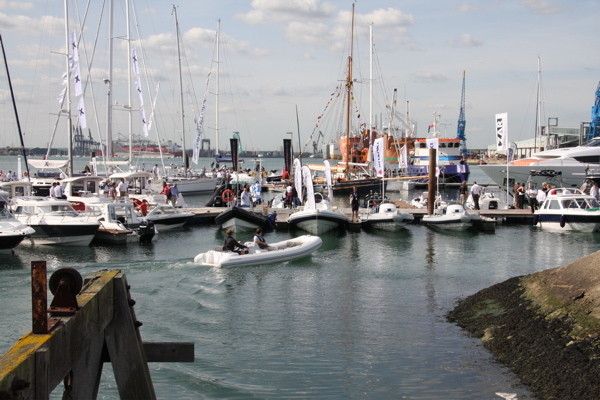 RIB patrol at Southampton Boat Show marina