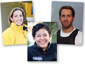 Dee Caffari, Alex Rickham and Ben Ainslie
