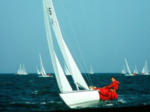 Soling under sail