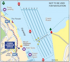 Cowes Harbour small craft channel